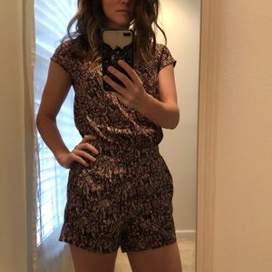 V Neck Multi Color Romper